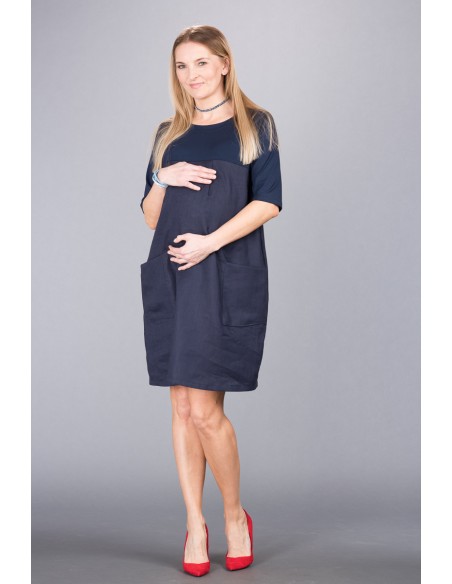ג'וליאטה כחול נייבי שמלות הריון