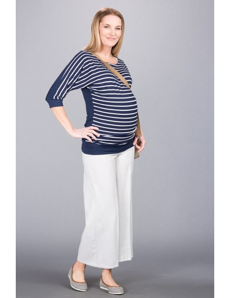 Francis Navy Stripe Bluzki ciążowe