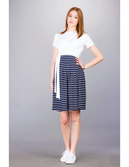 Gemma navy stripe Sukienki ciążowe
